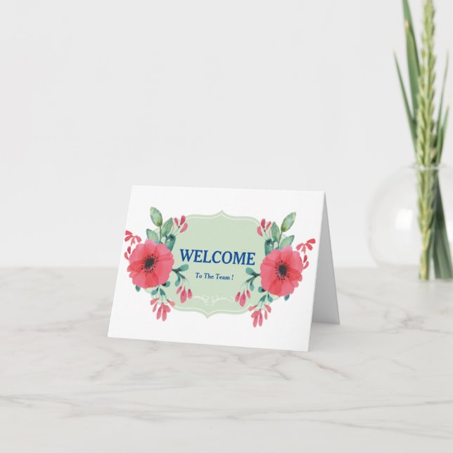 Bienvenido A La Tarjeta De Equipo (Anverso)