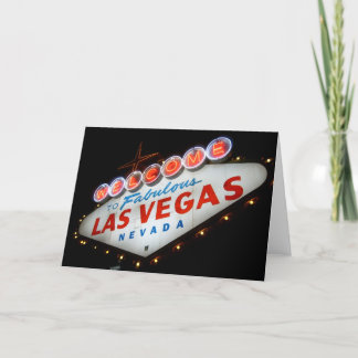 Bienvenido a la tarjeta de felicitación de Las Veg