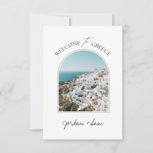 Bienvenido a la tarjeta de notas de Santorini de G (Anverso)