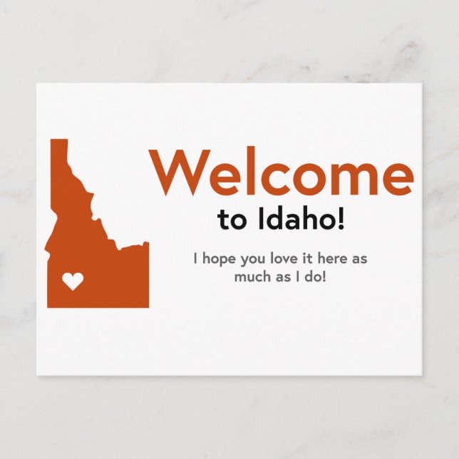 Bienvenido a las tarjetas de Idaho (Anverso)