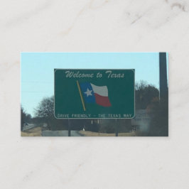 Bienvenido a las tarjetas de visita de Texas
