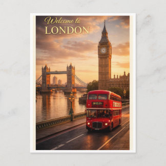 Bienvenido a Londres. Tarjeta postal