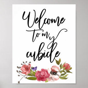 Bienvenido a mi Cubículo Señal Oficina Trabajo Esc