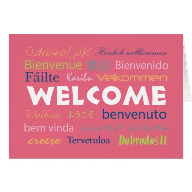 Bienvenido a muchos idiomas Personalización de la  (Anverso (Horizontal))