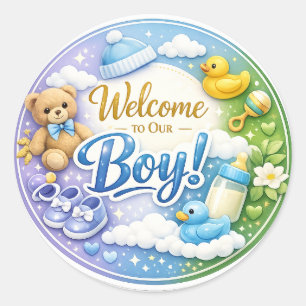 Bienvenido a Nuestro Niño – Calcomanía para Baby S