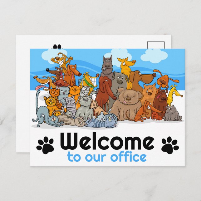 Bienvenido a nuestro Postal empresa Mascota de Off (Anverso / Reverso)