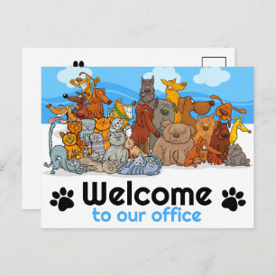Bienvenido a nuestro Postal empresa Mascota de Off