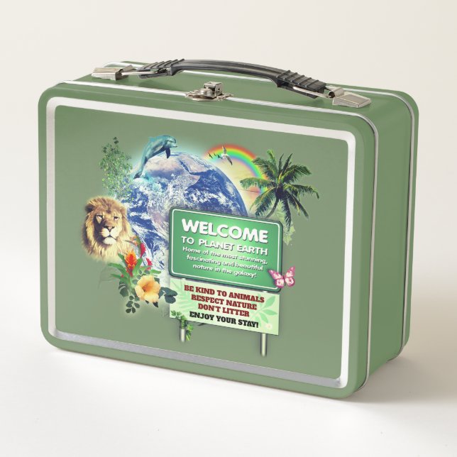 Bienvenido a Planet Earth Metal Lunchbox (Anverso)