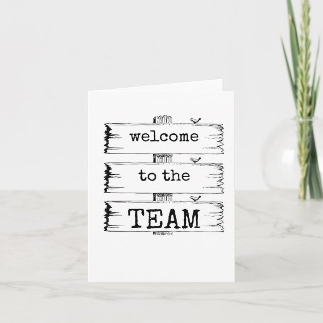 Bienvenido al equipo, Cute nueva tarjeta de emplea (Anverso)