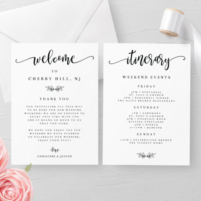Bienvenido al fin de semana boda y tarjeta interna (Subido por el creador)