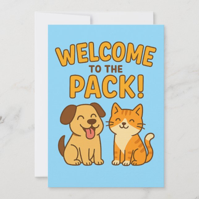 Bienvenido al paquete - Tarjeta de saludo para per (Anverso)