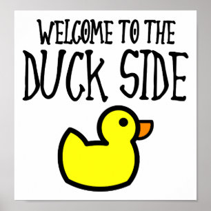 Bienvenido al Póster Divertido del Lado del Pato