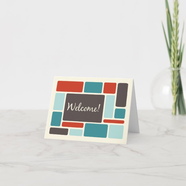 Bienvenido de empleado retro a la tarjeta de equip (Anverso)