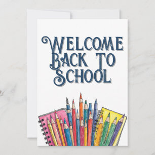 Bienvenido de nuevo a la escuela – Inicio colorido