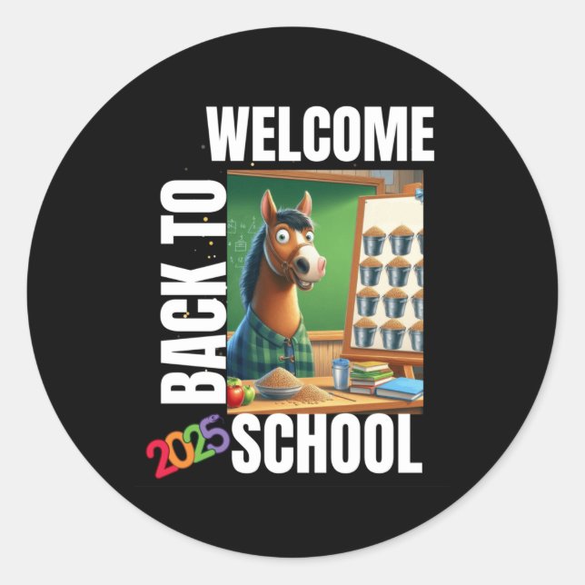 Bienvenido De Nuevo Al Pegatina De La Escuela 2025 (Anverso)