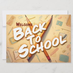 Bienvenido de vuelta a la escuela - Diseño de lápi