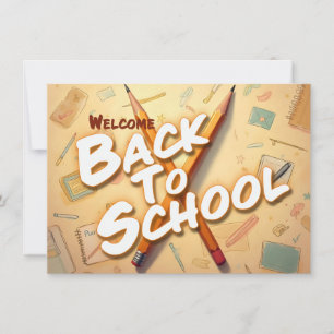 Bienvenido de vuelta a la escuela - Diseño de lápi
