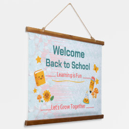 Bienvenido de vuelta a la escuela Tapiz de pared p