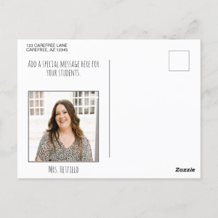 Bienvenido de vuelta a la postal de la foto de un