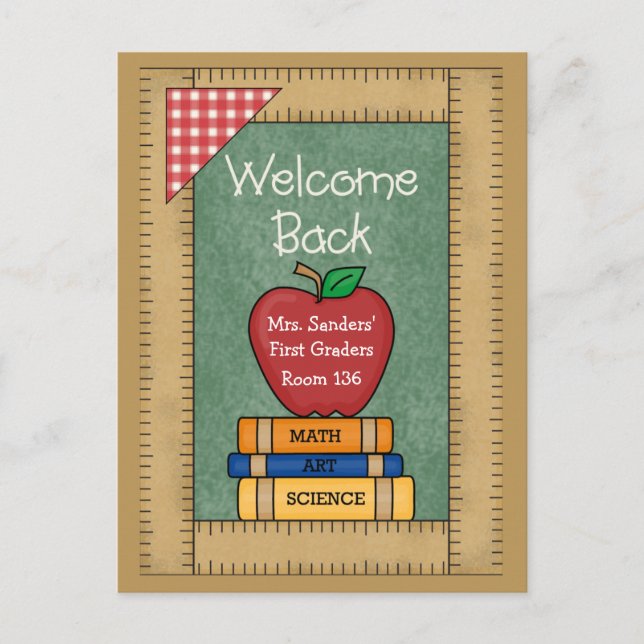 Bienvenido de vuelta a la postal escolar (Anverso)