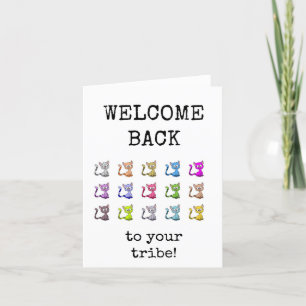 Bienvenido de vuelta a tu tribu, tarjeta