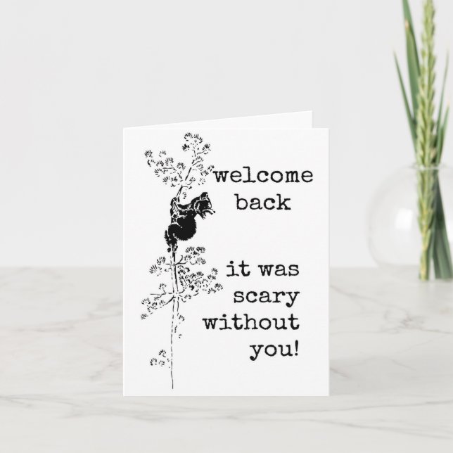 Bienvenido de vuelta, asustado sin ti, tarjeta (Anverso)