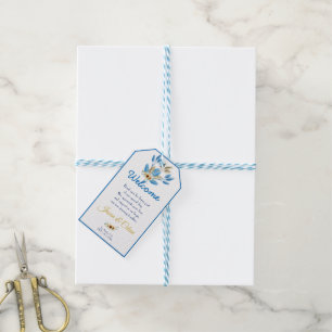 Bienvenido Favor Fiesta etiqueta de regalo