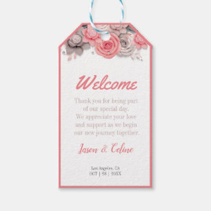 Bienvenido Favor Fiesta etiqueta de regalo