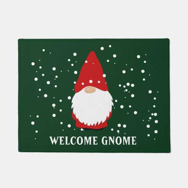 Bienvenido Gnome divertido diseño de felpudo de in (Anverso)