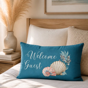 Bienvenido Invitado / Almohada Lumbar de Conchas M