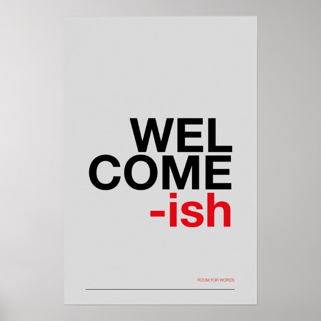 BIENVENIDO-ISH – Arte divertido para la pared de l (Frente)