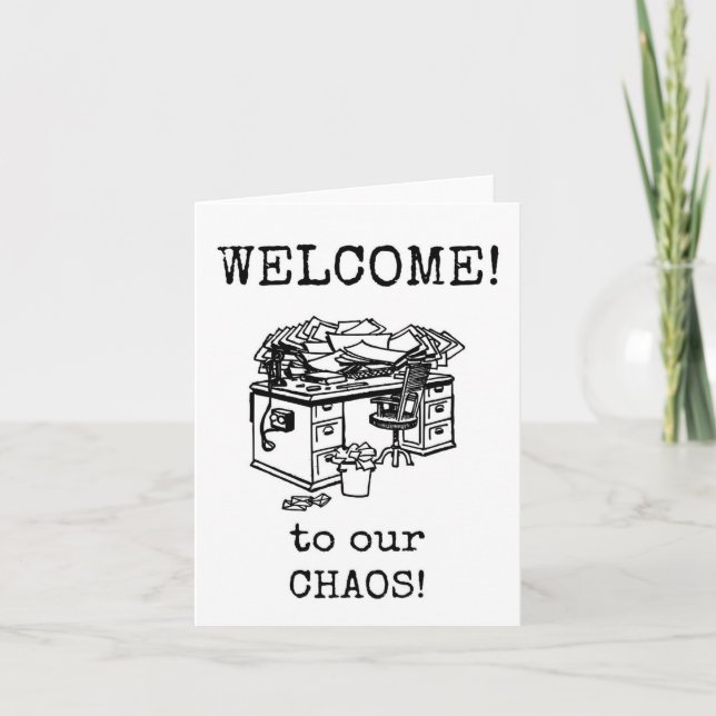 Bienvenido nuevo empleado, tarjeta de equipo (Anverso)