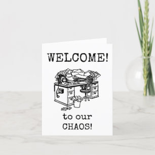 Bienvenido nuevo empleado, tarjeta de equipo