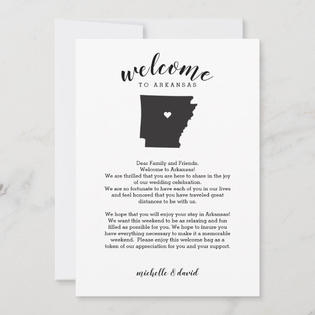 Bienvenidos a Arkansas | Letra Boda e tineraria (Anverso)