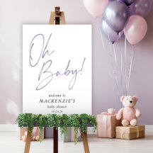 Bienvenidos a Baby Shower Lavender Purple Oh Baby