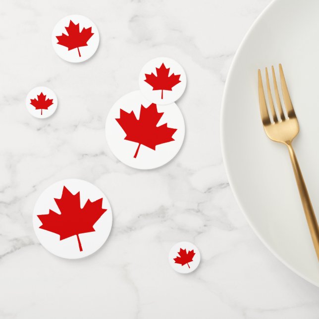 bienvenidos a Canada Day maple leaf Table Confetti (Grupo)