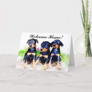 Bienvenidos a Casa Doberman Puppies tarjeta de bie
