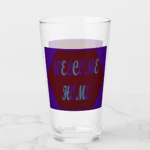 Bienvenidos a casa vino tinto y azul real