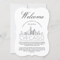 Bienvenidos a Chicago | Invitación con detalles de