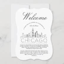 Bienvenidos a Chicago | Invitación con detalles de