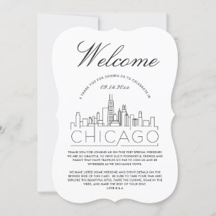 Bienvenidos a Chicago   Invitación con detalles de
