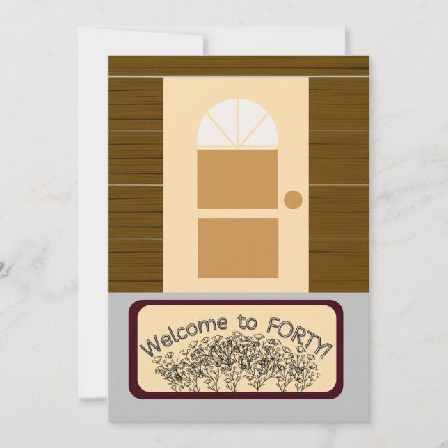 ¡Bienvenidos a Cuarenta! ¡Feliz cumpleaños 40! (Anverso)