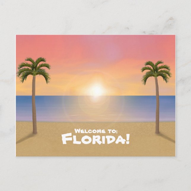 Bienvenidos a Florida: Postal de escena de la play (Anverso)