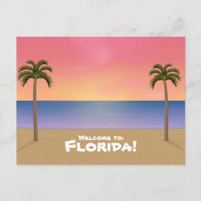 Bienvenidos a Florida: Postal de escena de la play (Anverso)
