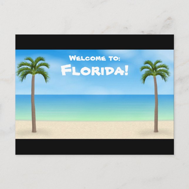 Bienvenidos a Florida: Postal de escena de la play (Anverso)