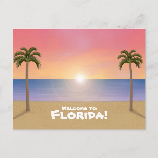 Bienvenidos a Florida: Postal de escena de playa (Anverso)
