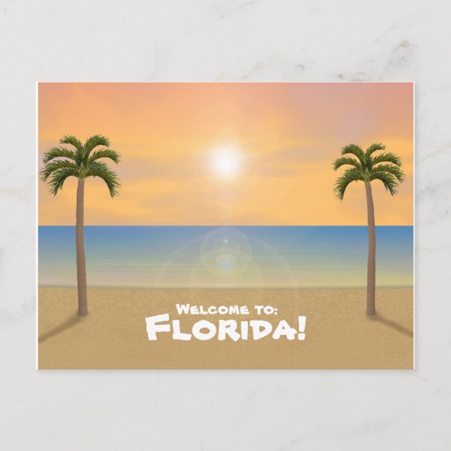 Bienvenidos a Florida: Postal de escena de playa (Anverso)
