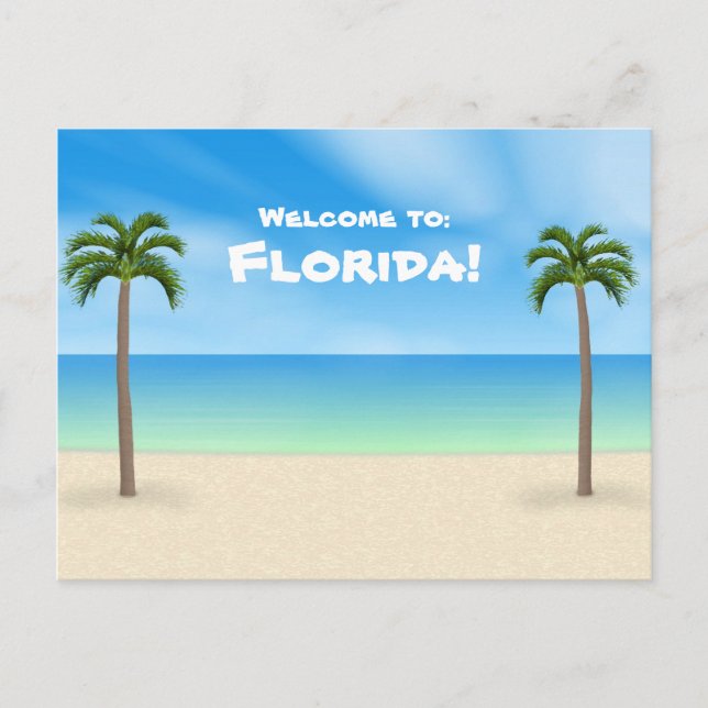 Bienvenidos a Florida: Postal de escena de playa (Anverso)