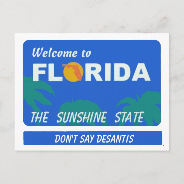 Bienvenidos A Florida Tu Postal De Texto (Anverso)