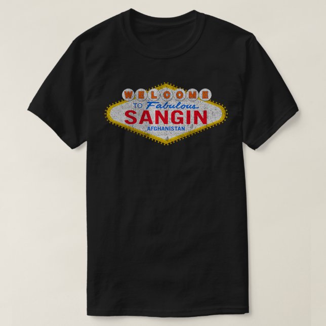 Bienvenidos a la fabulosa camiseta de Sangin Afgha (Diseño del anverso)